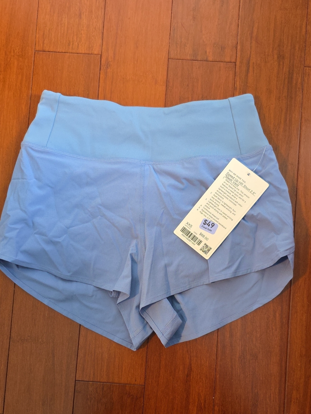 Lulelemon Light Blue Women's Performance Running Shorts XXS